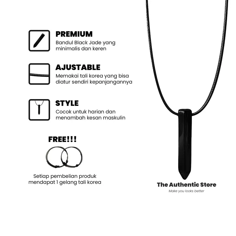 PAKET 3 GELANG DAN 2 KALUNG Kalung Black Jade dan Kalung Taring Putih Tali Korea PLUS Paket Gelang Jangkar premium isi 3 gelang GELANG JANGKAR, GELANG RANGKAP, GELANG SIMPLE PARACORD 1