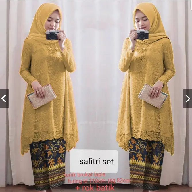 SET KEBAYA SAFITRI  / SETELAN BATIK KEBAYA SIZE XL 5