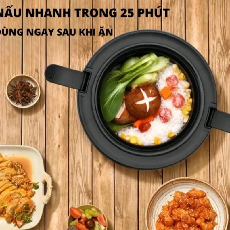 Nồi Cơm Điện Mini Chống Dính CHIGO Chính Hãng, Nấu Hầm Súp Cháo Đa Năng Nấu Cơm Cooker 2