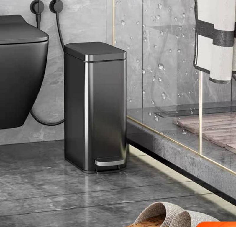 Thùng rác inox 8 lít cao cấp thùng rác nhà vệ sinh thùng rác phòng ngủ  Bền chắc Chống bám vân tay