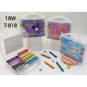 Crayon Warna Pastel 12 18 24 Warna Dengan Berbagai Karakter Kartun Anak