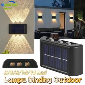 Vinnatsu Lampu Dinding Outdoor/Lampu Dinding Tenaga Surya / Porch  Light /Anti Air Lampu Dinding Tenaga Surya  /Dinding Hias Taman Outdoor Putih Solar
