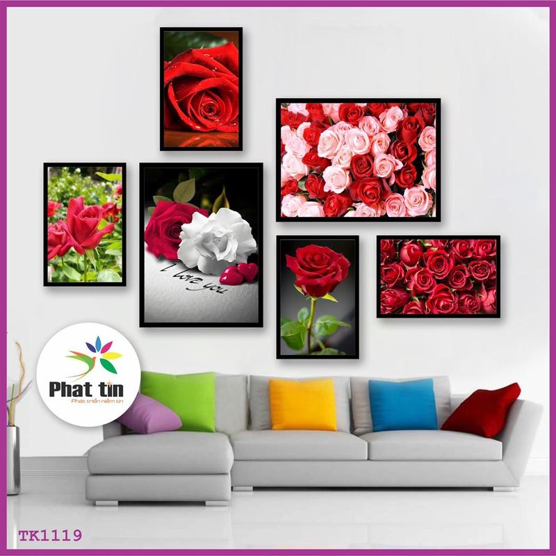 Tranh dán tường In Phát Tín bộ 6 bức decor mọi không gian, hiện đại, có sẵn keo, tranh Formex, đa dạng mẫu, vintage, canvas, phòng khách, phòng ngủ, số hóa Decor Tường Decor Phòng