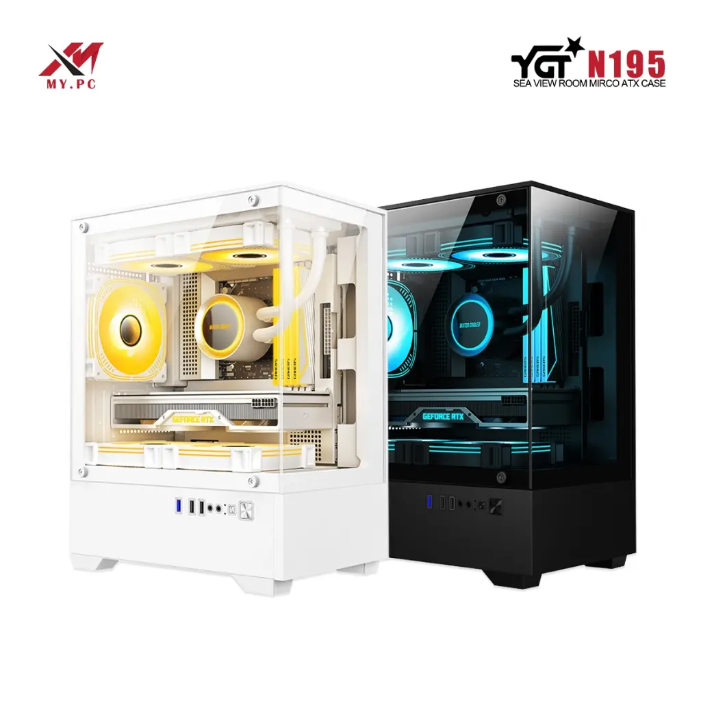 YGT N195 Sea View Room Chassis ITX/Micro ATX Black/White Gaming Case