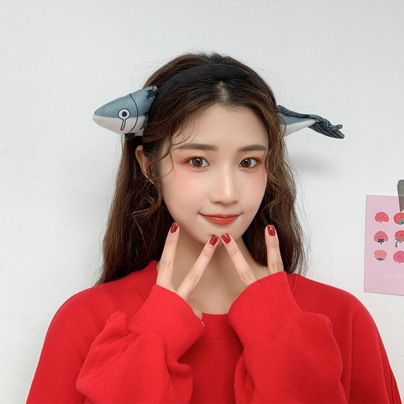 Cosplay Bando Bentuk Wortel Ikan Fish Carrot Aksesoris Rambut Bandana Wanita Style Korea Lucu 2