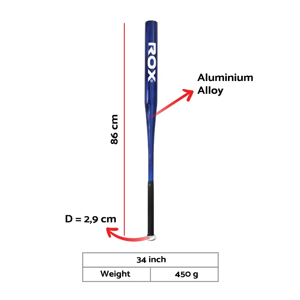 STICK SOFT BALL ROX DELUD ALUMINIUM (34 INC)