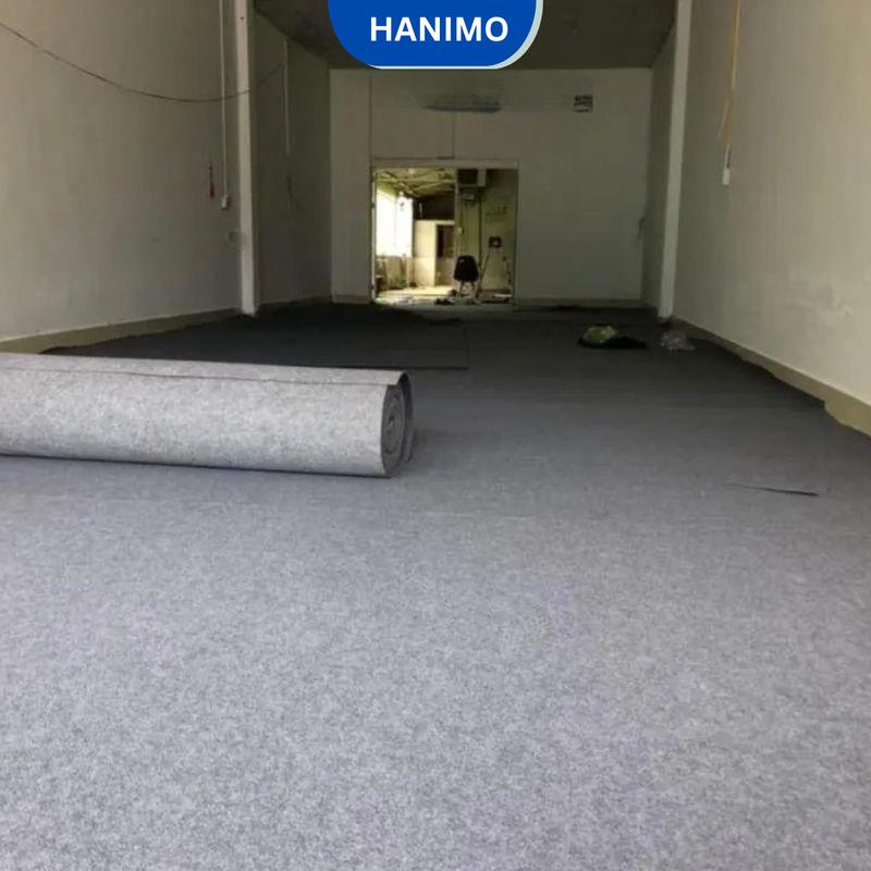Thảm trải sàn nỉ phòng khách, thảm lót sàn văn phòng,  loại trơn 3mm giá rẻ dạng cuộn