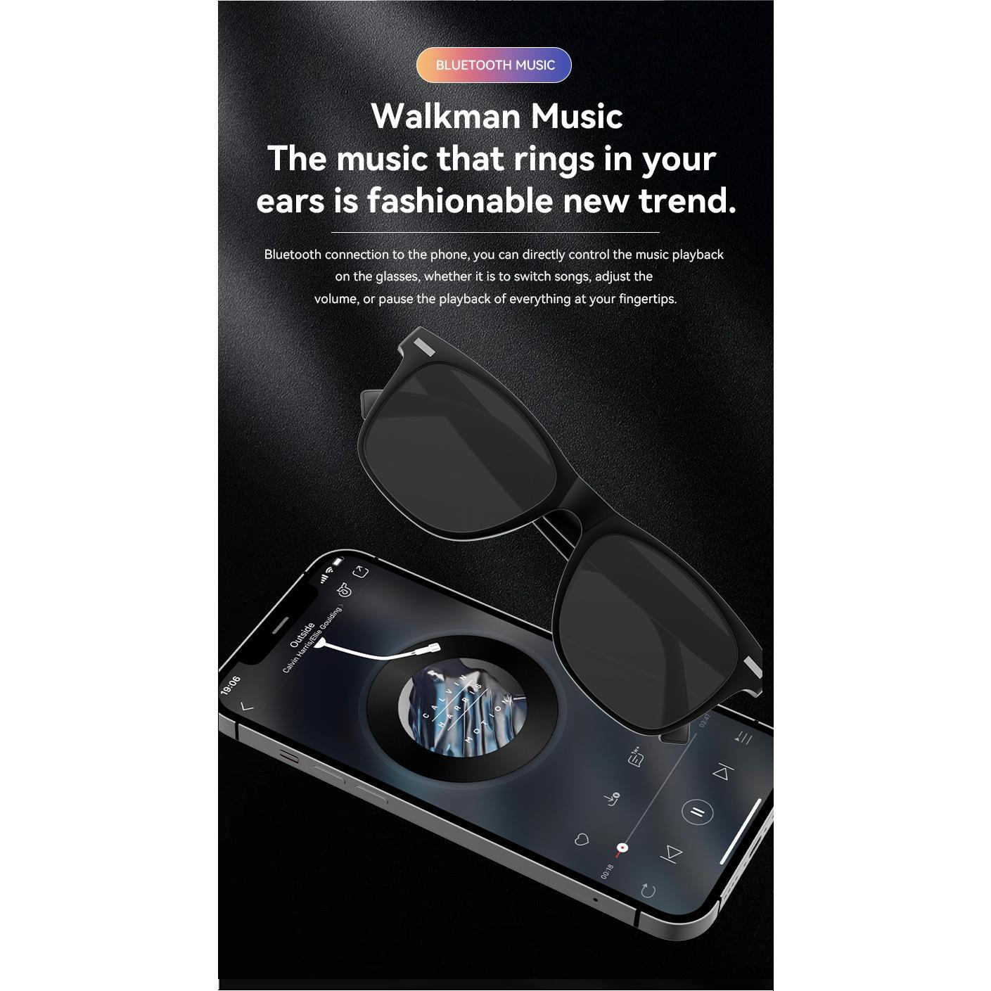 Smart Glasses Bluetooth Call Music Remote Camera Shoot Stereo Mic Men Touch Sunglasses AI Voice Assistant For Android IOS Phone - Image 4