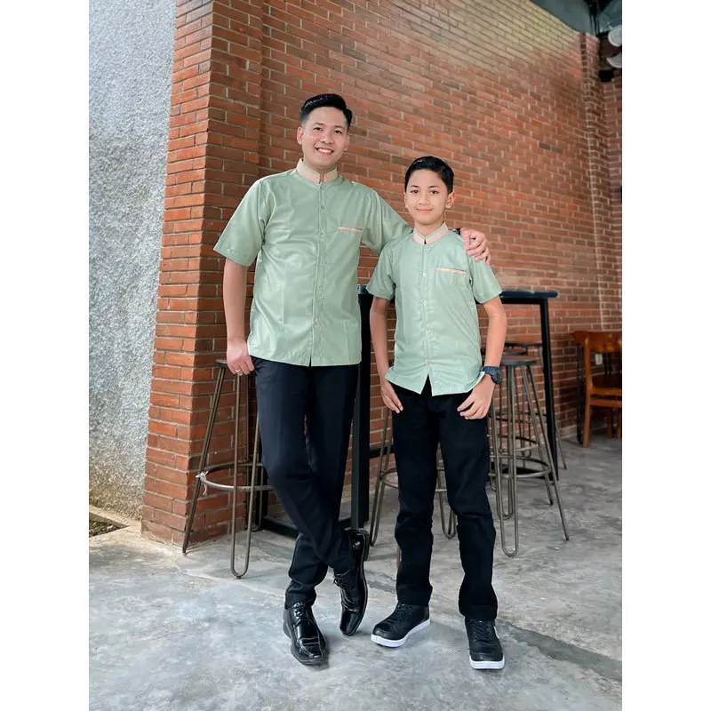 koko couple warna hijau sage green baju koko terbaru viral 2023 warna lilac bata hijau wardah Toyobo