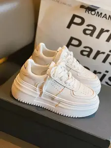 Havana Sepatu Sneakers Tali Simpel Kulit Wanita Korea Canvas Sports Shoes Casual Kasual