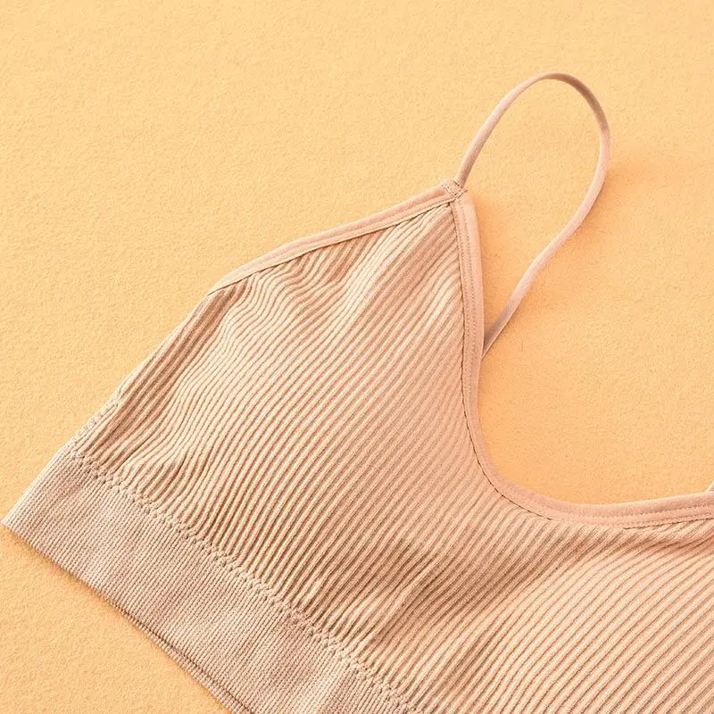 BRA539 Bra Wanita Tanpa Kawat Pakaian Dalam Bralette Push Up Elastis Bra Busa Bh Seamless Tipis Kemben Renda Top Crop 6