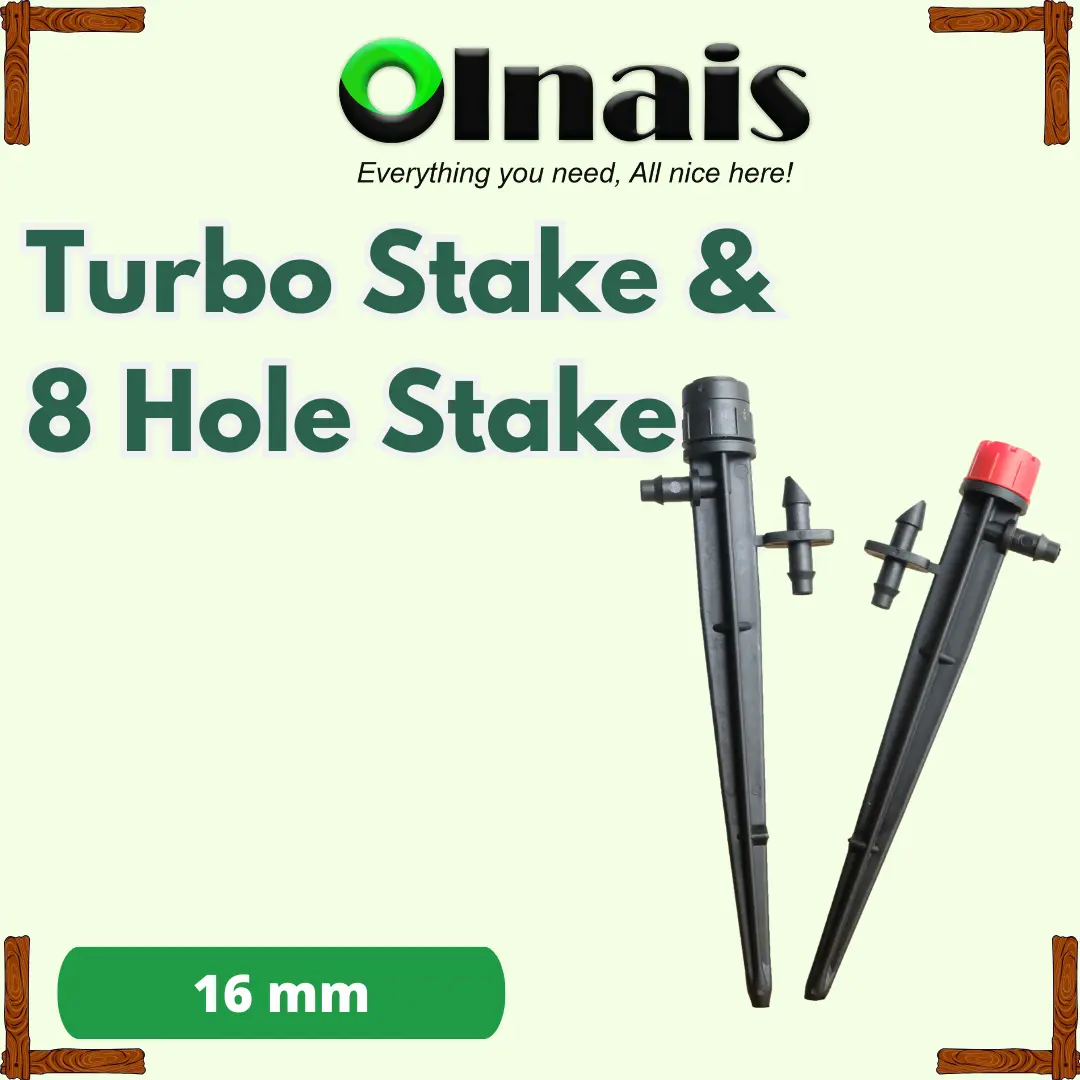 Turbo Stake 8 hole Stick Stik dripper mini springkler drip tetes Tumbuhan