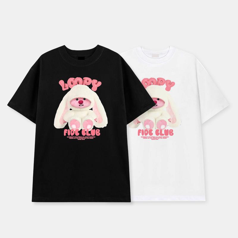 Áo Thun Tay Lỡ Nam Nữ Cotton Unisex, Áo Phông Cổ Tròn Form Rộng Basic Oversize - Loopy Fide Menswear