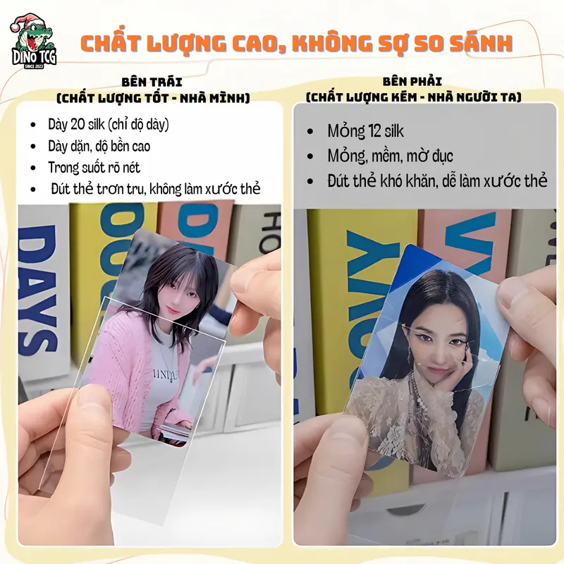 [DINO TCG]  bọc thẻ bài cardgame siêu dày bảo vệ  idol thần tượng Kpop - Set 50 chiếc one piece sleeve card 4