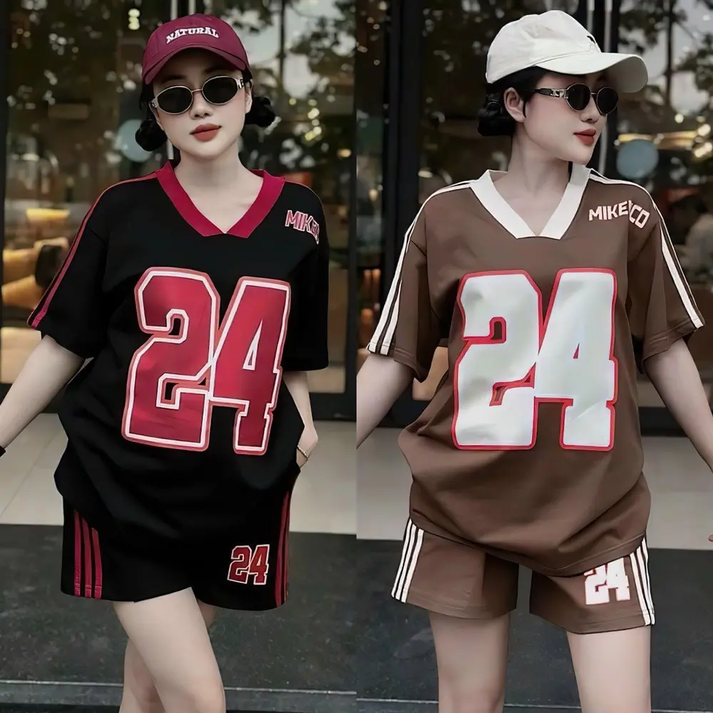 2567 Korean-style women's T-shirt short sleeve loose large Top 24 print graphic streetwear