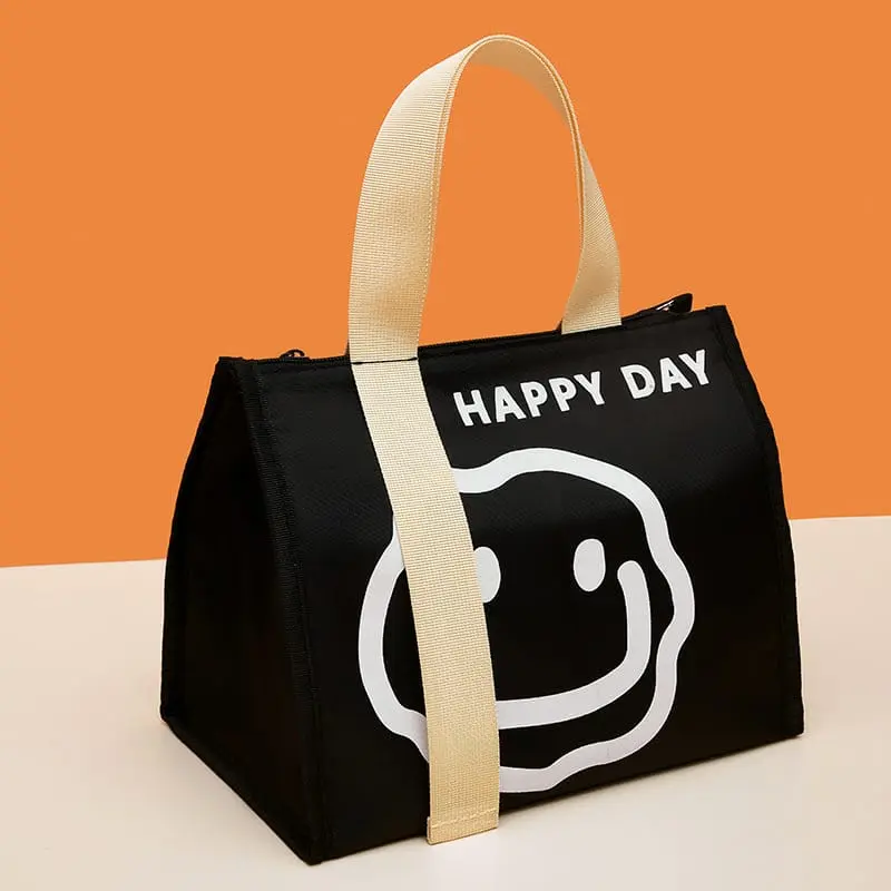 Lunch bag bahan oxford ukuran 24.5x21x17cm dilengkapi aluminium foil/Tas bekal BW0009 4