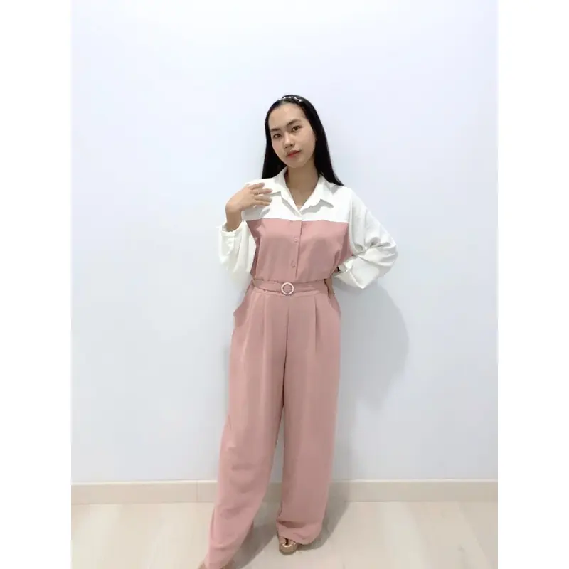 YN 3361 Jumpsuit Fashion Wanita Jumbo Nayla Crinkle 2