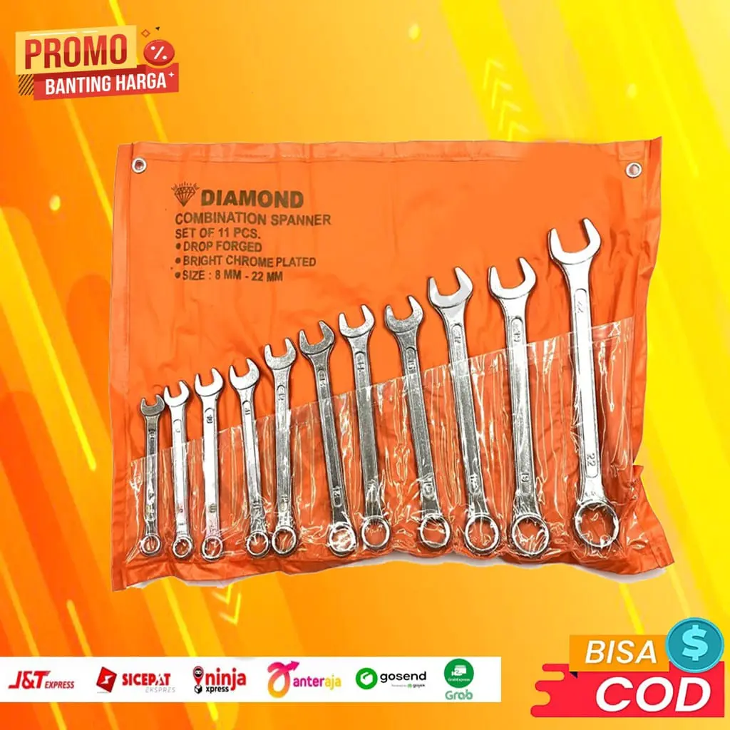 DIAMOND Kunci Ring Pas Set 11 pcs 8-22 8-24 Lengkap terlaris