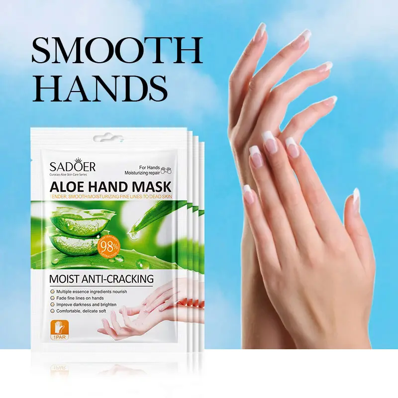 Hand Masking Gloves Peel Spa Socks Aloe vera Exfoliating Hydrating Whitening Hand Mask Skin Care Products Nail Moisturizer