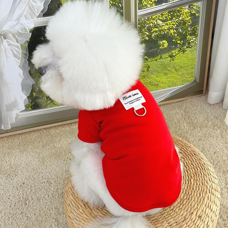Pet Clothes, 1 Piece Half-high Collar Pullover with Traction Buckle, Easy To Wear Spring New Style Two-legged Clothing for Small Dogs, Cat Clothing 5