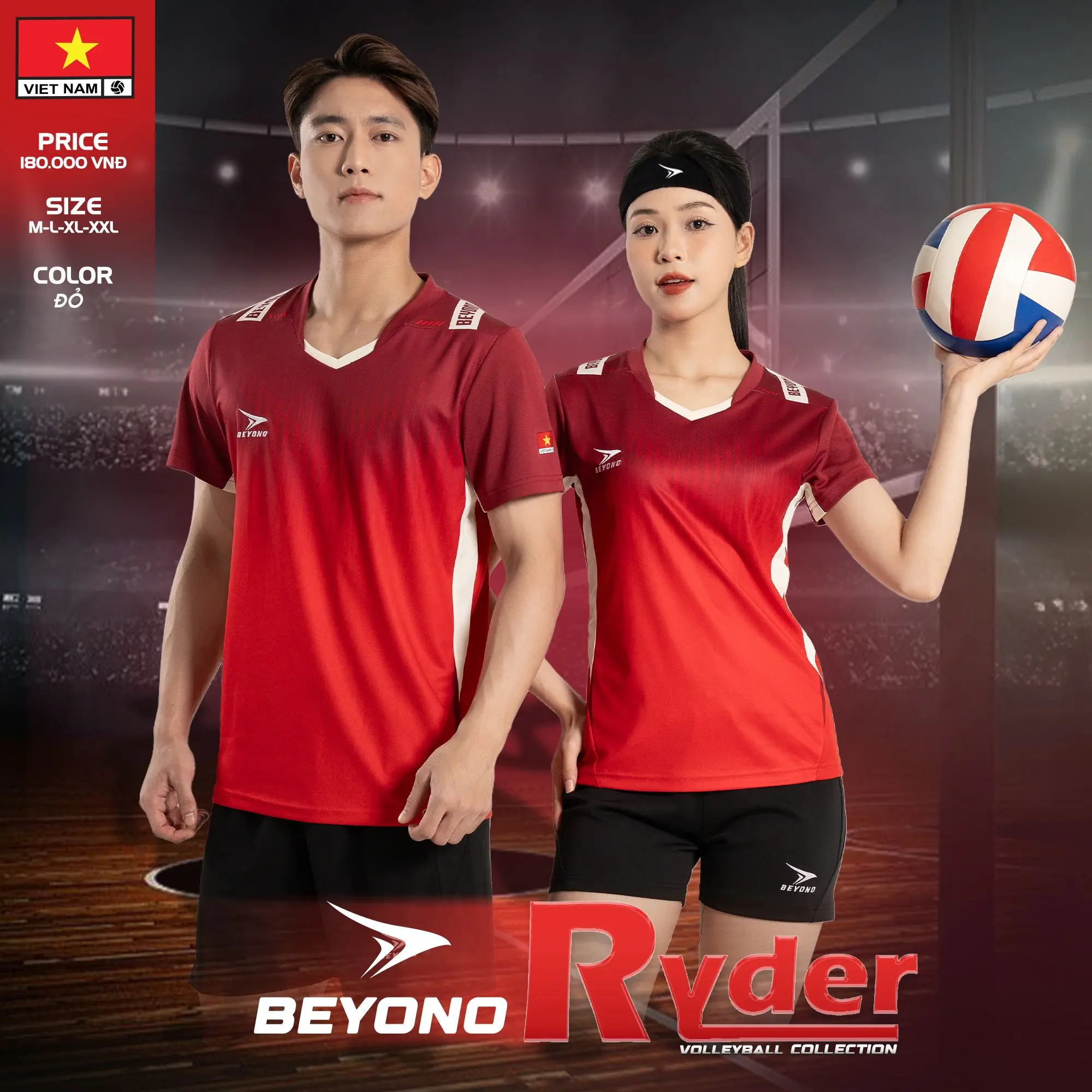 QUẦN ÁO BÓNG CHUYỀN NAM NỮ BEYONO RYDER - CHẤT LIỆU CAO CẤP, CO GIÃN, THOÁNG KHÍ, THẤM HÚT MỒ HÔI GIÚP THOẢI MÁI HOẠT ĐỘNG - THIẾT KẾ TINH TẾ ĐẸP MẮT - NHẬN IN TÊN TÊN SỐ TỪ 1 BỘ - JUST BÉO SPORTS