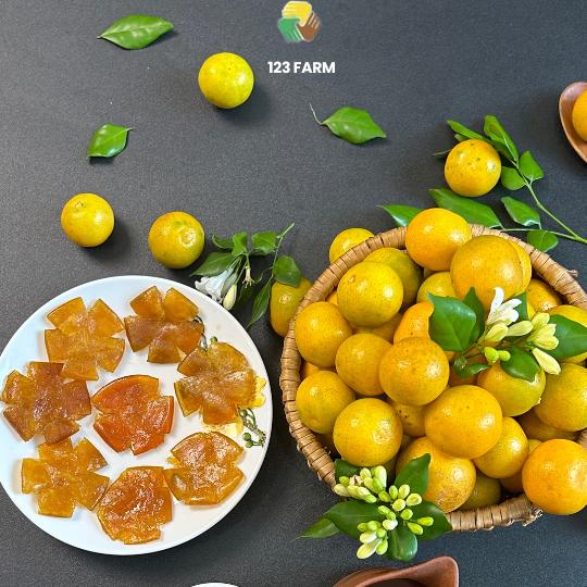 Tắc chưng đường phèn sấy dẻo 123 FARM gói 85g 7