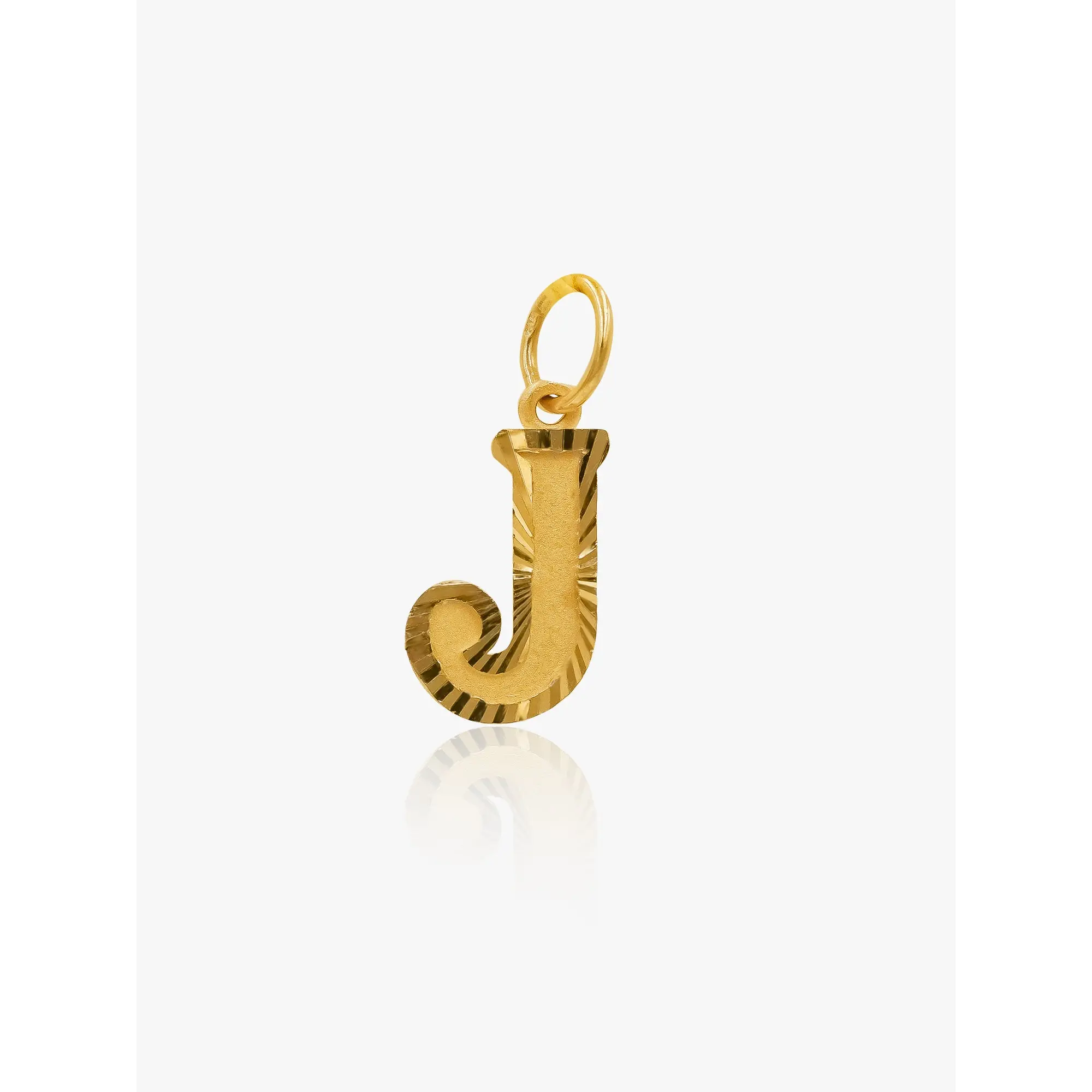 916 Gold J Pendant (Unisex)