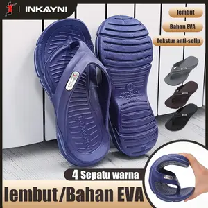 Inkayni Sandal Jepit Pria Dewasa EVA Premium Anti Slip Licin Empuk Sekali Anti Bau Tahan Lama Elastis Kuat Tidak Mudah Pecah Nyaman Untuk Aktivitas Harian Kasual Style Distro Keren Segala Aktivitas Luar Ruangan Size 39-44