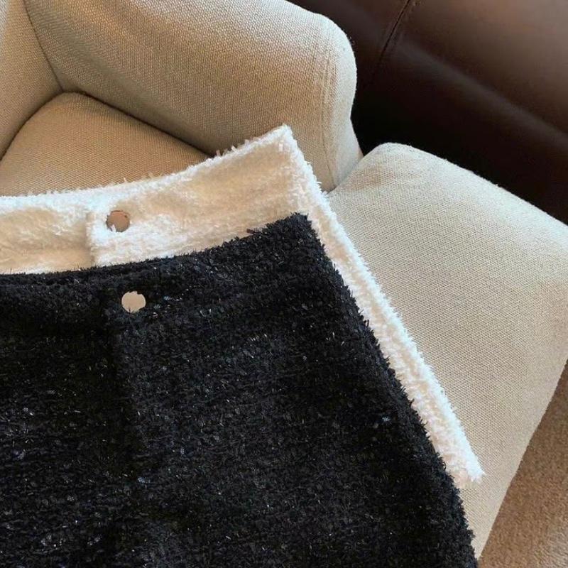 [ HÀNG 3 LỚP ] Quần short dạ bling Tweed ánh nhũ vải dày dặn cứng cáp có lót 4