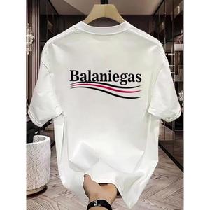 Tropical Casual Popular ins Printed CrewNeck ins Trendy Design High Street Tee Top MenswearT-Shirt