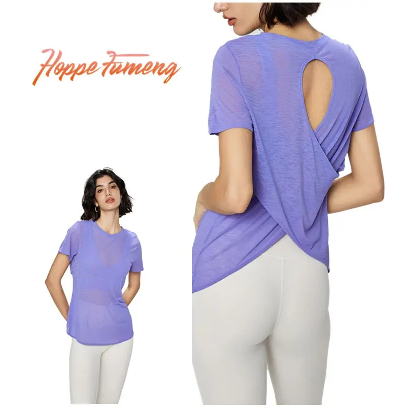 Hoppe Fumeng breathable quick dry women's short sleeve t shirt