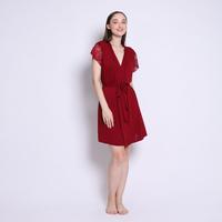 Gambar Felancy Sleepwear Luxury Lace Kimono Set 078-NE5071 - Maroon, Free Size dari Felancy Intimate Indonesia Kab. Tangerang 1 Tokopedia