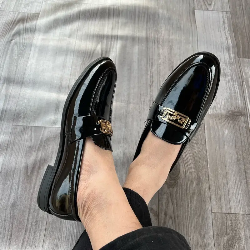 Giày da bóng sang xịn mịn số lượng có hạn giày Nam Shoes Jean Loafer 2
