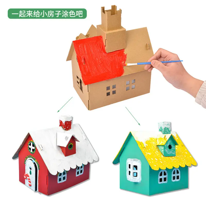 Christmas DIY Cookie House Kit for Kids – Glowing Lights, Creative Handicraft Decoration Set, Perfect for Preschool Gifts 1