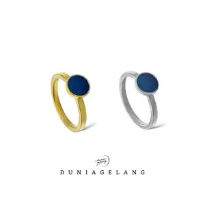 Cincin Titanium Bulat Polos Warna - CBULAT