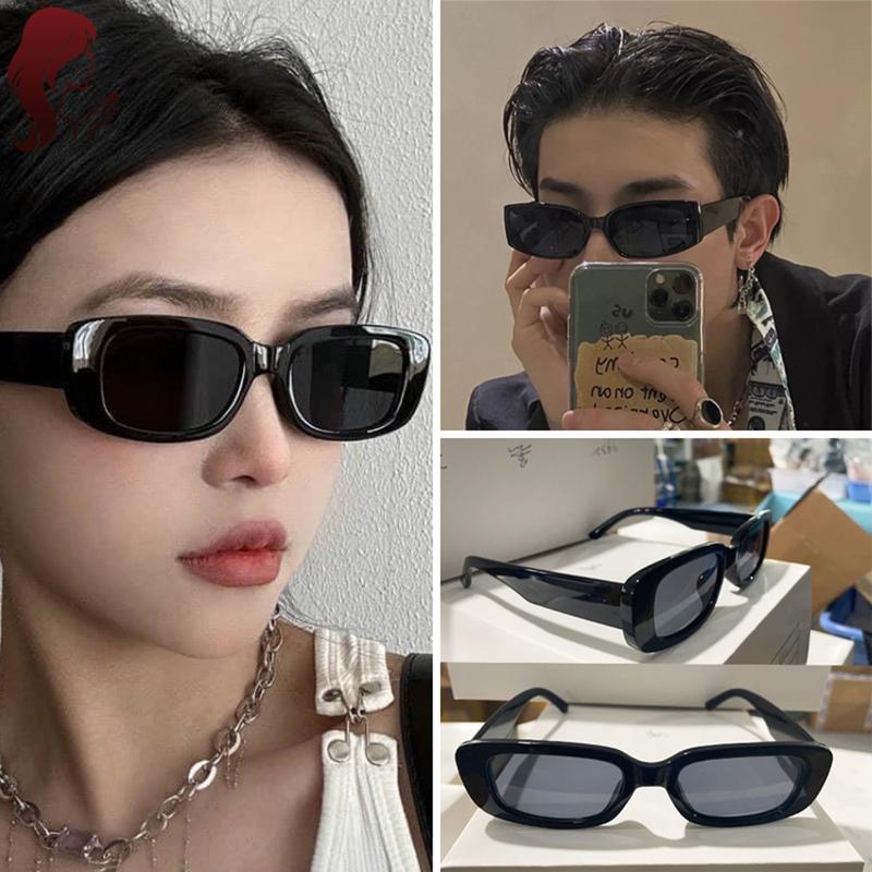 Kính Mát Hình Chữ Nhật Chống Tia UV400 Phong Cách Pháp Cổ Điển Thời Trang Cho Nam Và Nữ