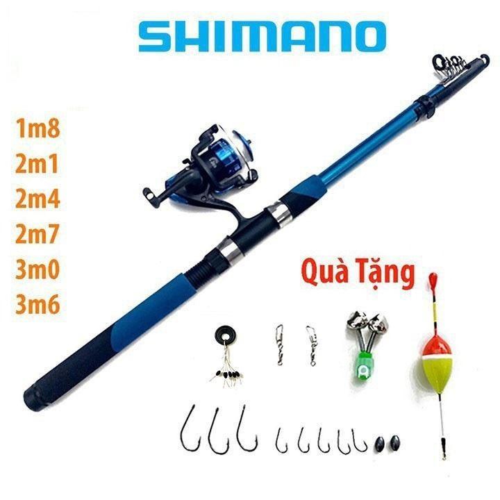 SIÊU KHUYẾN MÃI BỘ CẦN CÂU MÁY 2M1 - 3M6 KÈM PHỤ KIỆN Bắt Cá Đi Câu Fishing Câu Cá