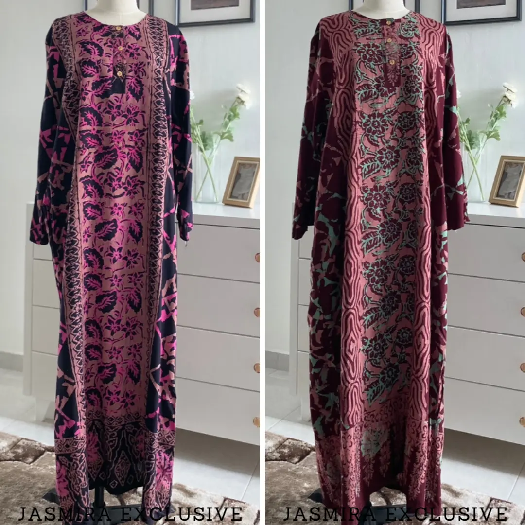 Kaftan Baju Kelawar Jubah Tugu Agung Jumbo dan Saiz Medium Lengan Pendek dan Lengan Panjang Kain Sejuk Tebal Cotton