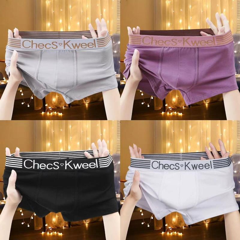 Product Introduction of ph 4 Pieces of High-Quality Trendy Ck Men's Underwear High-End Antibacterial Boxer Briefs Trendy Boys Boxer Large Size Shorts Head 1 4