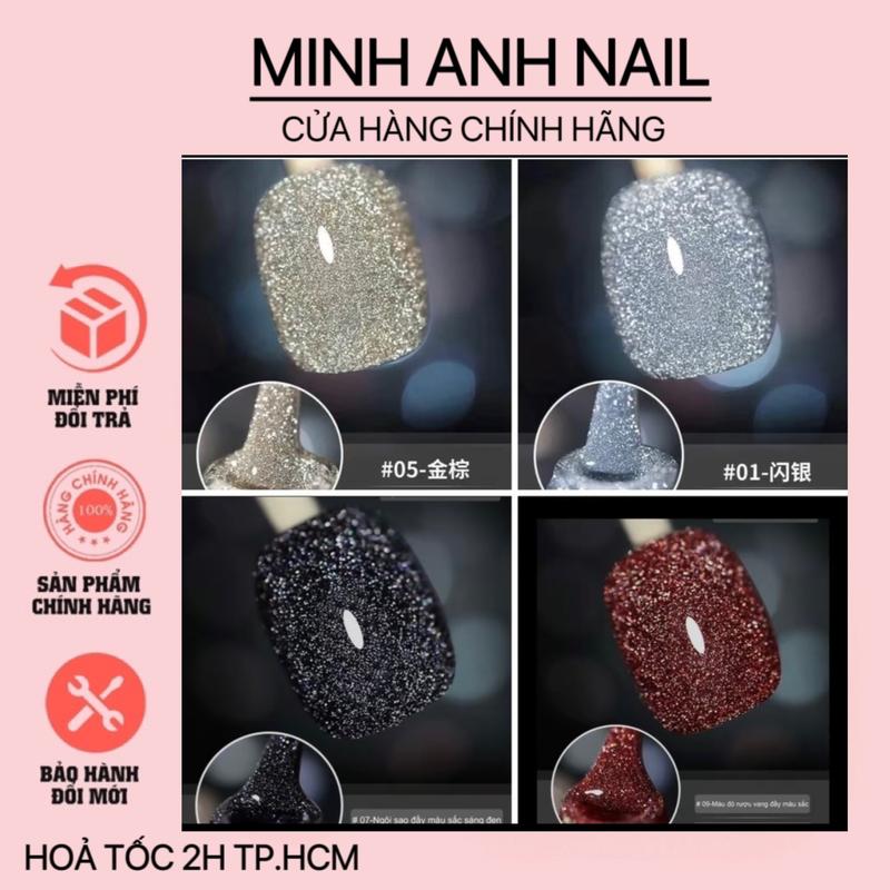 Sơn nhũ flash vendeeni lẻ màu vàng, bạc, đỏ, đen siêu sáng