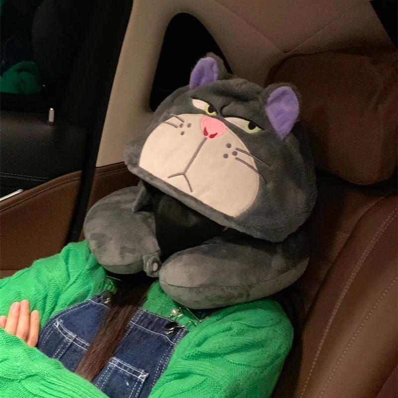 Product Introduction of Bantal Bentuk U Bertudung, Rekaan Kartun Trend Jahitan Gaya Jepun, Bantal Leher Perjalanan Kapal Terbang, Bantal Tidur Petang, Sesuai untuk Pasangan 5