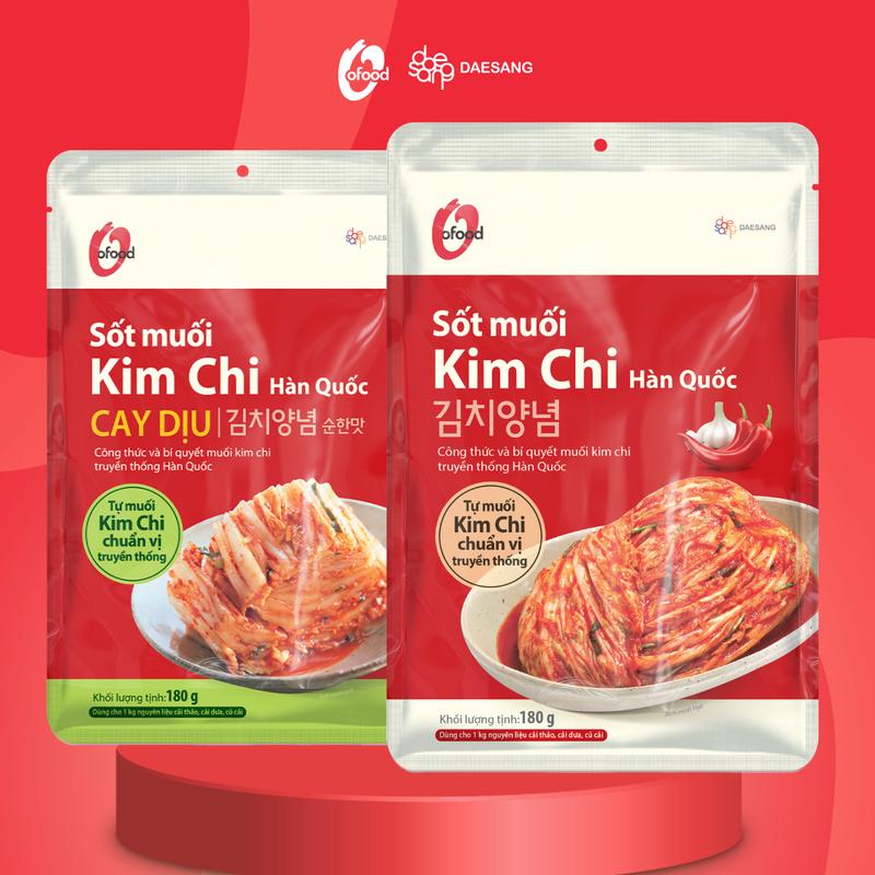 Sốt muối kim chi O'food gói 180g, chuẩn vị Hàn Quốc Chua Cay