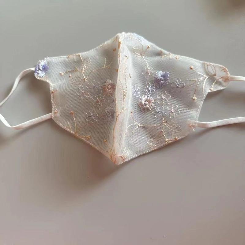 Mặt Nạ Thêu, Dành Cho Nữ, Thích Hợp Cho Mùa Xuân, Mùa Thu Và Mùa Hè, Chống Nắng Và Chống Bụi, Mỏng Và Thoáng Khí, Mũ Trùm Đầu Khiêu Vũ Cổ Điển, Với Các Yếu Tố Hanfu Phụ Kiện 2