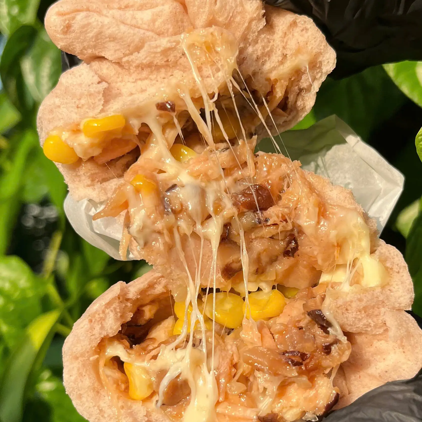 (CHỈ SHIP MIỀN NAM) Bánh bao TƯƠI healthy nhân gà nấm phomai kéo sợi  - hộp 4 cái, không chất bảo quản