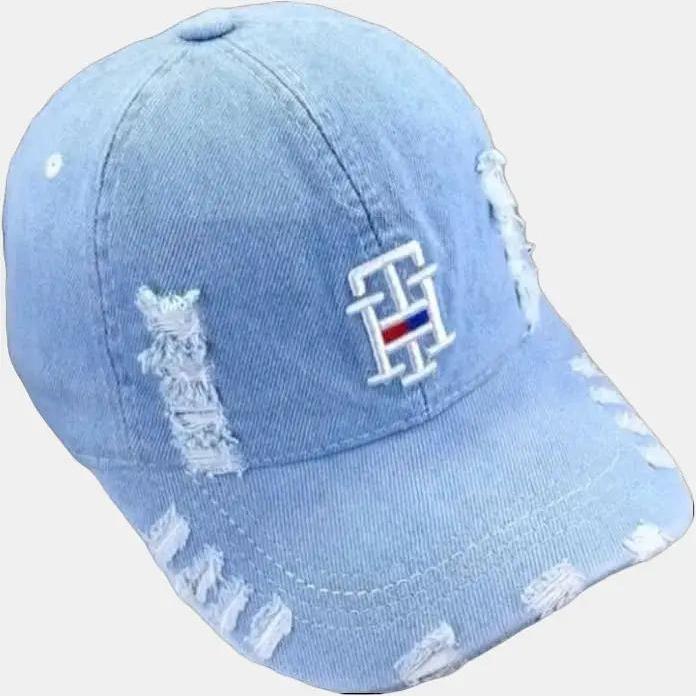 Nón kết, mũ lưỡi trai nam nữ T.H jeans rách  Cotton Cap