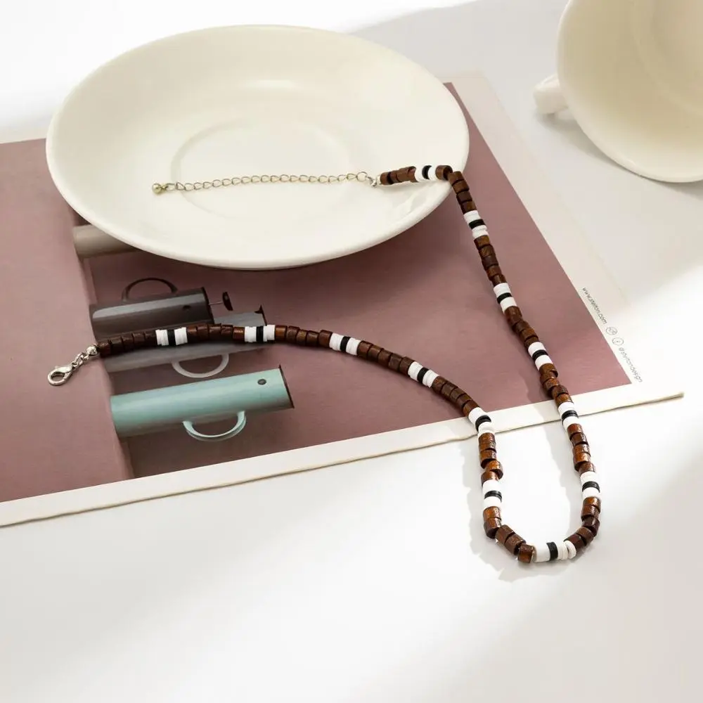 Vòng Cổ Nam, Tối Giản Và Đơn Giản, Thanh Lịch, Làm Bằng Gỗ, Phong Cách Bohemian, Với Đồ Trang Sức Nam, Vòng Cổ Choker, Vòng Cổ Họa Tiết Đơn Giản, Thời Trang, Thích Hợp Làm Quà Tặng Nam