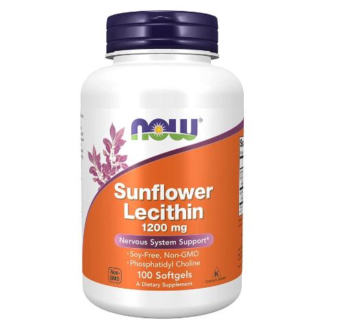 Viên uống chống tắc tia sữa Now Sunflower Lecithin 1200mg của Mỹ