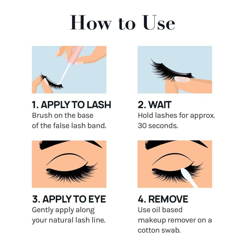 Product Introduction of Waterproof Long Lasting Eyelash Glue, 4 Counts/set Quick Dry Eyelash Extension Glue, Professional Eye Makeup Tool for Women & Girls, Valentine's Day Gift, Eyelash Clusters Adhesives 15