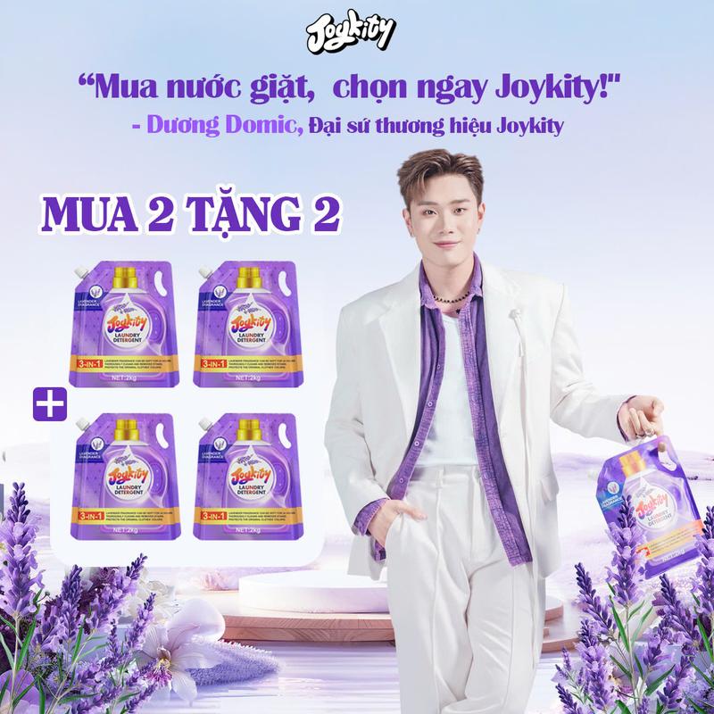 [DEAL LIVESTREAM] Mua 2 Tặng 2 Nước Giặt Xả Joykity Hương Lavender Lưu Hương Thơm Lâu / Dịu Nhẹ An Toàn Cho Da / Làm Sạch Tốt / Làm Bền Màu Quần Áo