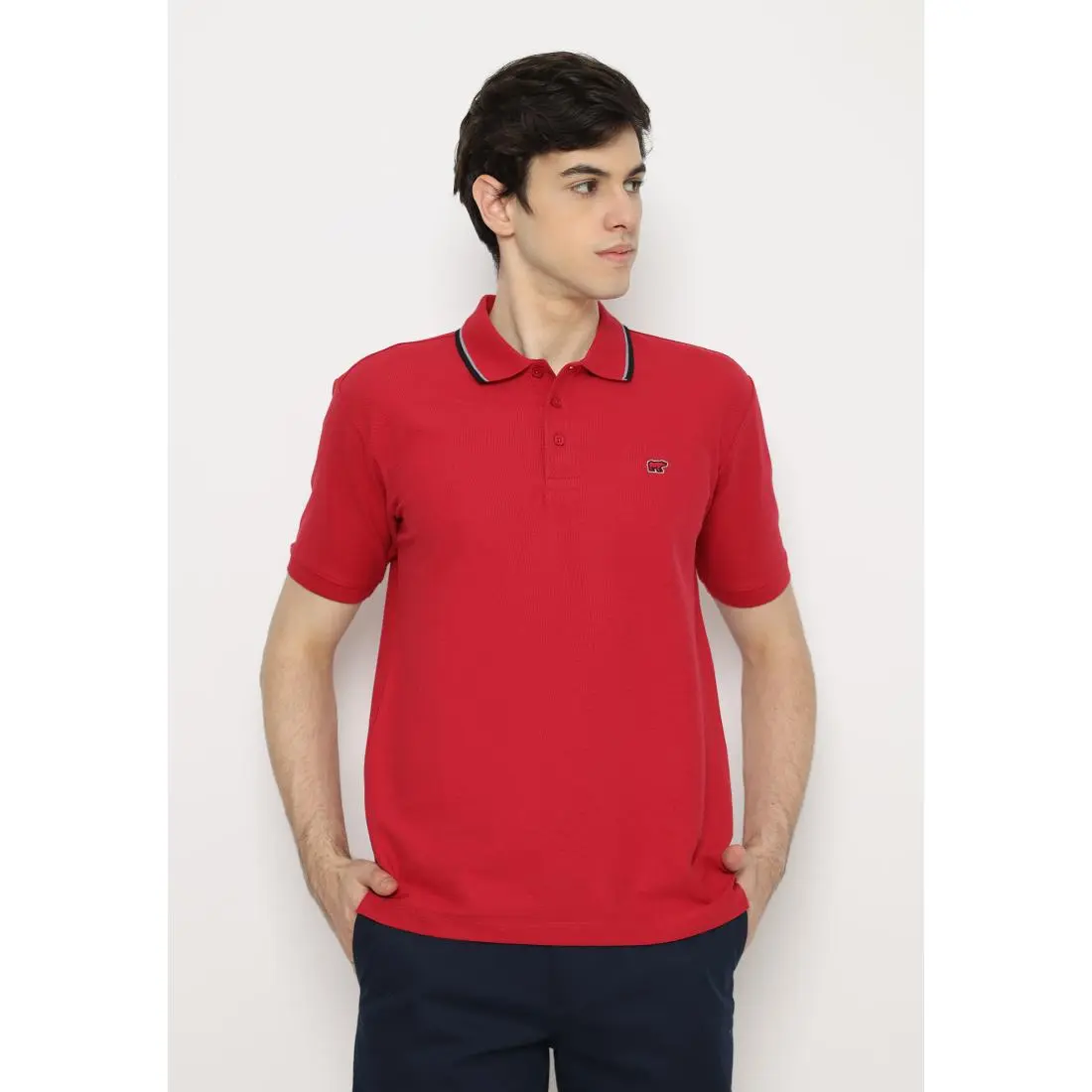 Jack Nicklaus Meridien Polo Shirt Pria Regular Fit Maroon